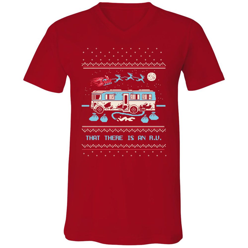 Unisex V-Neck T-Shirt - SPTGRENJ - Red - 3