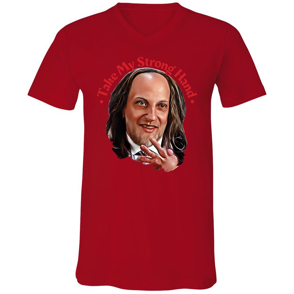 Unisex V-Neck T-Shirt - S5E9PSAM - Red - 3
