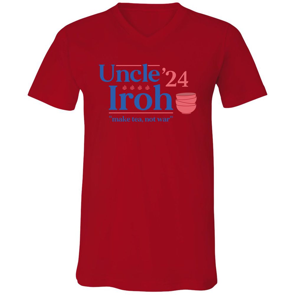 Unisex V-Neck T-Shirt - HD4A2TE2 - Red - 3