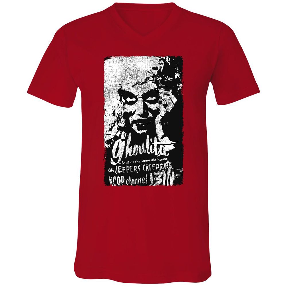 Unisex V-Neck T-Shirt - H7LA5DUX - Red - 3