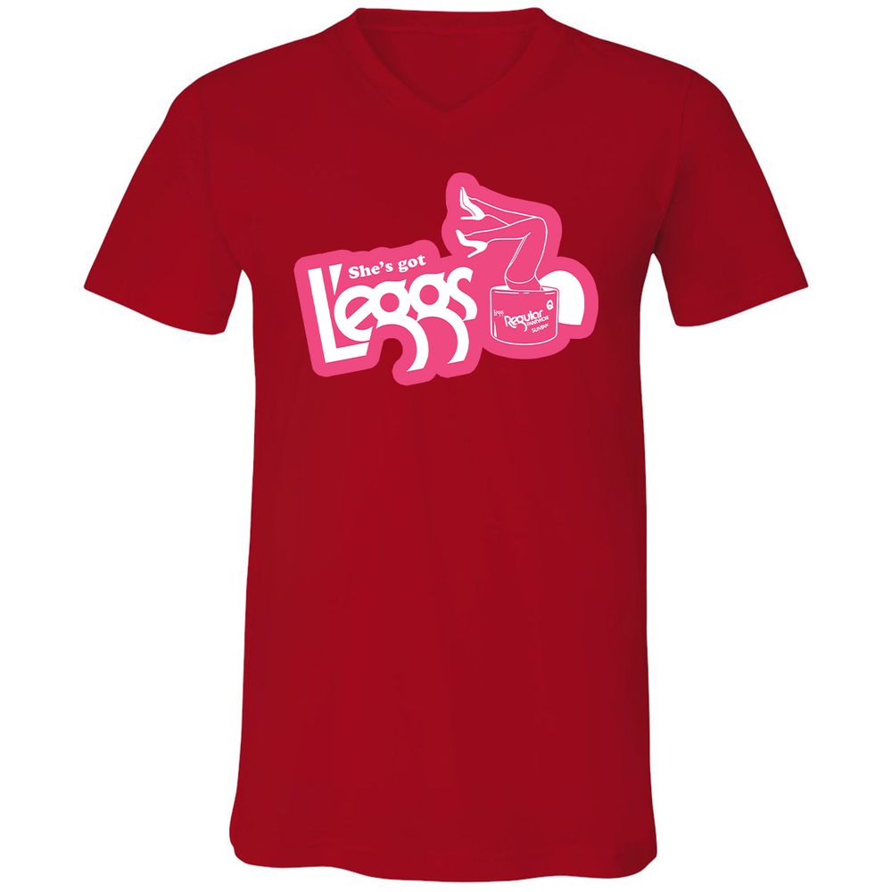 Unisex V-Neck T-Shirt - 6LR8ZKR5 - Red - 3