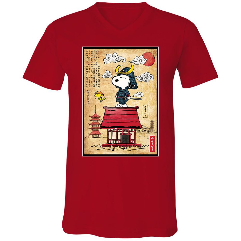 Unisex V-Neck T-Shirt - 49PCRJCS - Red - 3