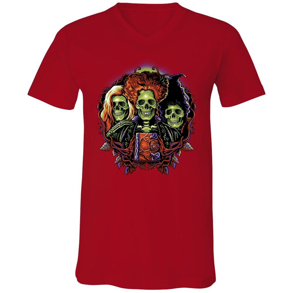 Unisex V-Neck T-Shirt - Y1WQCEKD - Red - 3