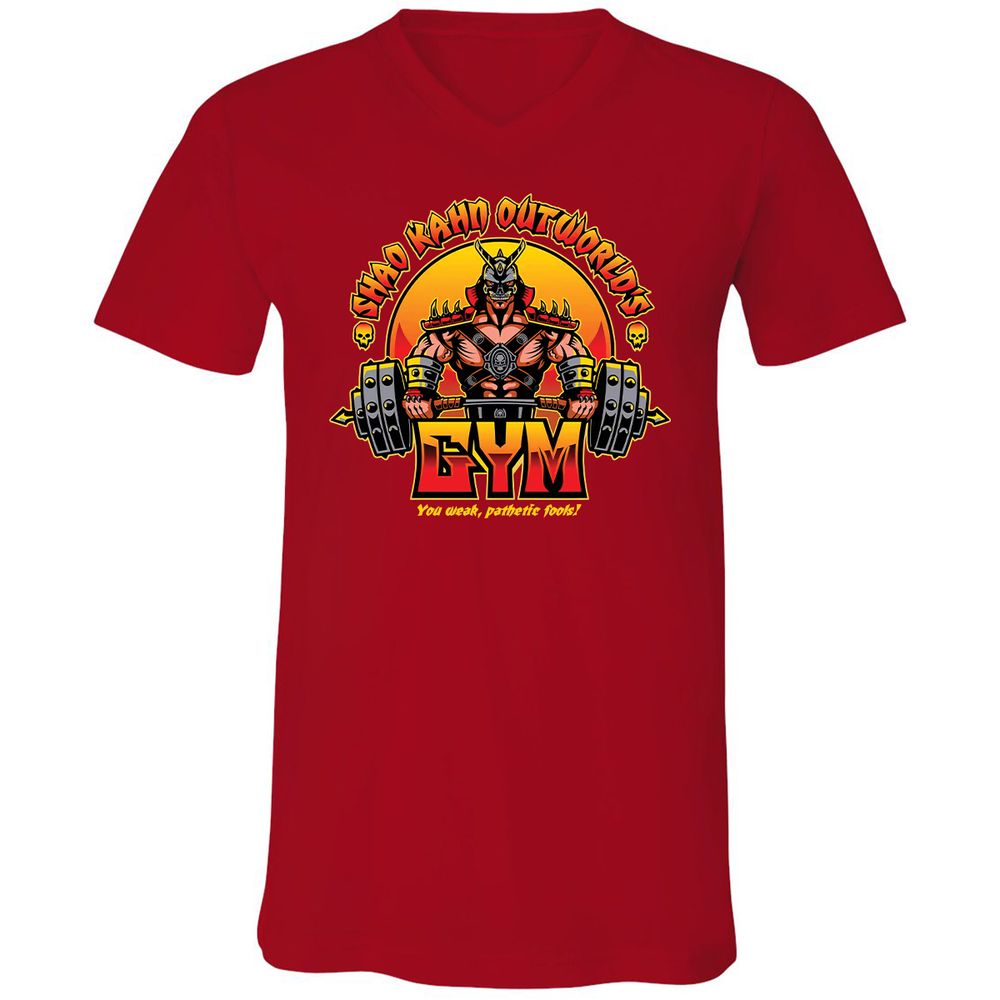 Unisex V-Neck T-Shirt - SYLBZ6LC - Red - 3