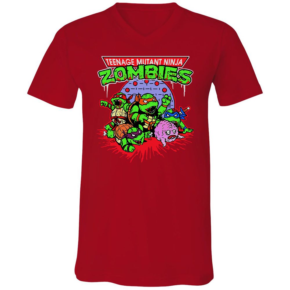 Unisex V-Neck T-Shirt - SS9VJFWK - Red - 3