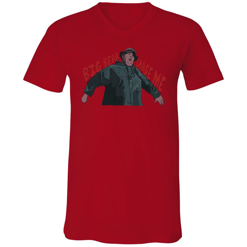 Unisex V-Neck T-Shirt - KVU79UR3 - Red - 3