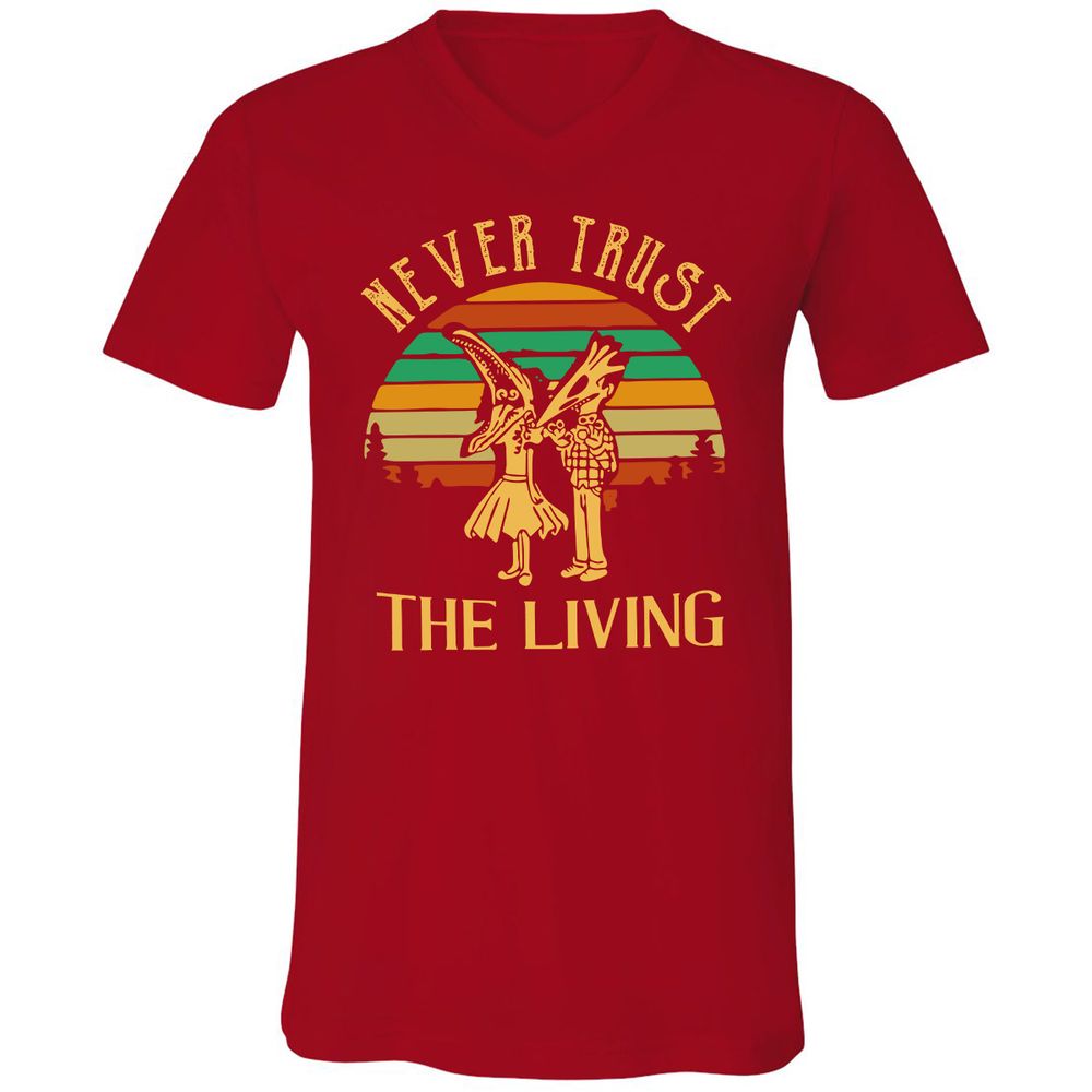 Unisex V-Neck T-Shirt - HZX8G4KS - Red - 3