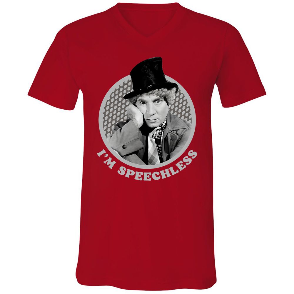 Unisex V-Neck T-Shirt - UAQAQ6A5 - Red - 3