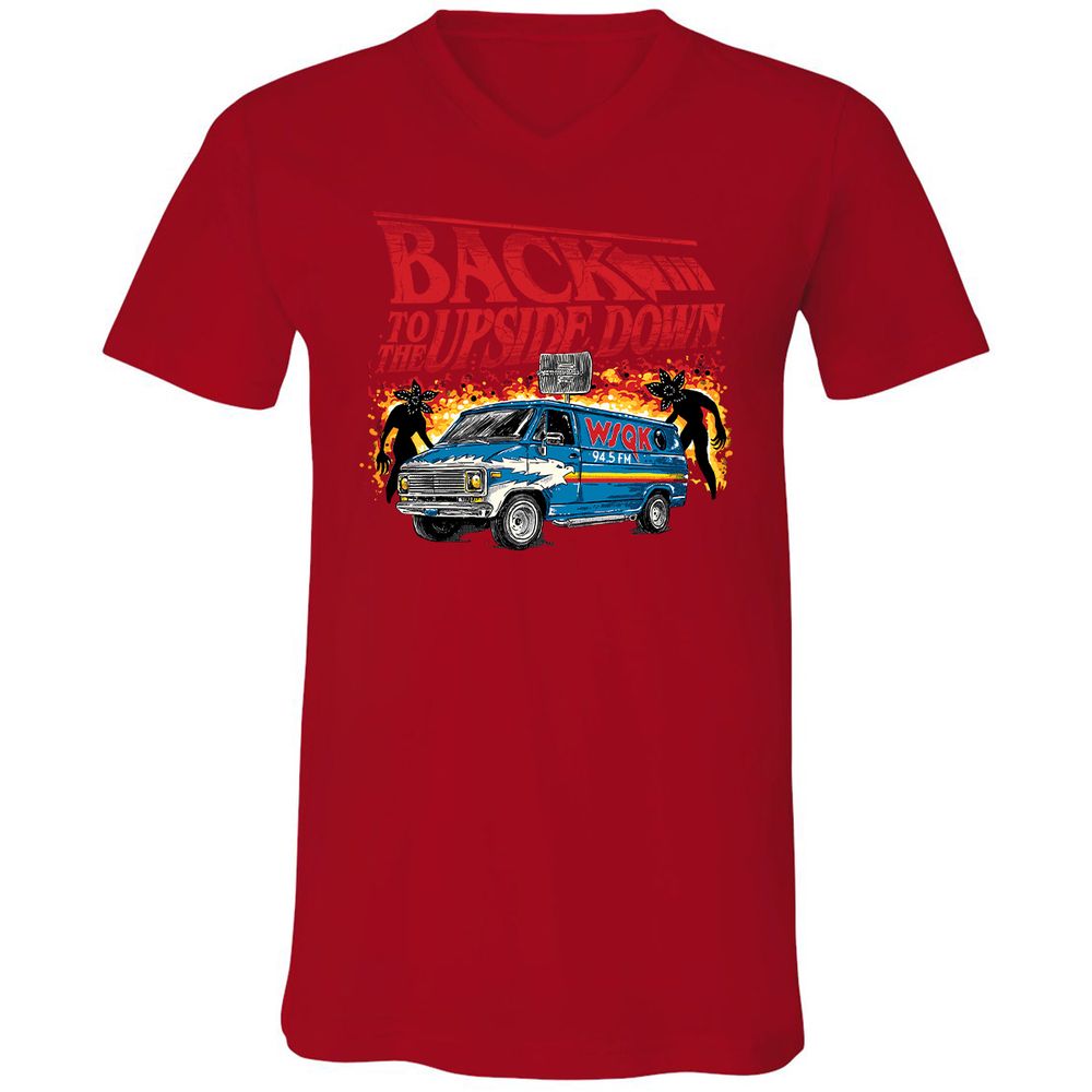 Unisex V-Neck T-Shirt - Z5DR4RDE - Red - 3