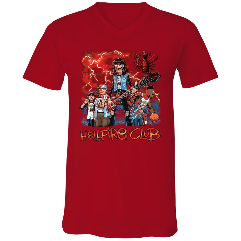Unisex V-Neck T-Shirt - JVZK9CCP - Red - 3