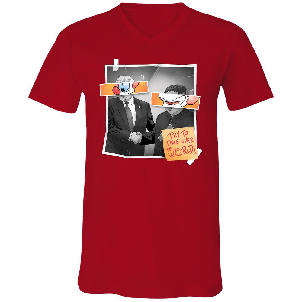 Unisex V-Neck T-Shirt - R3CK235M - Red - 3