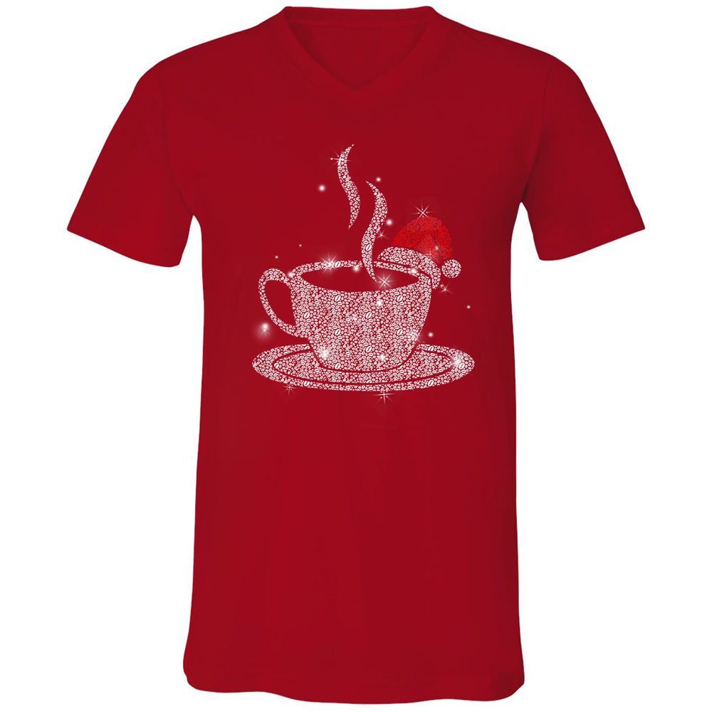Unisex V-Neck T-Shirt - Y2JF5PGA - Red - 3