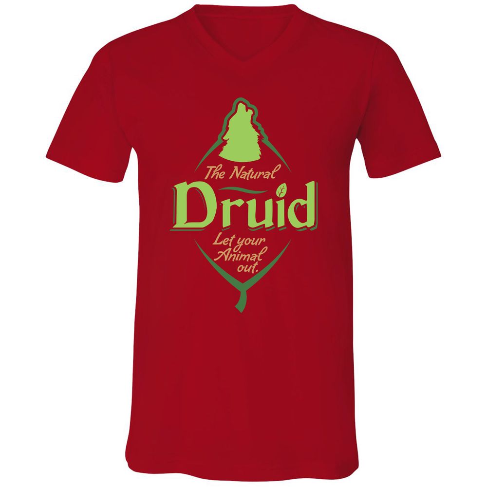 Unisex V-Neck T-Shirt - 9172F9ES - Red - 3