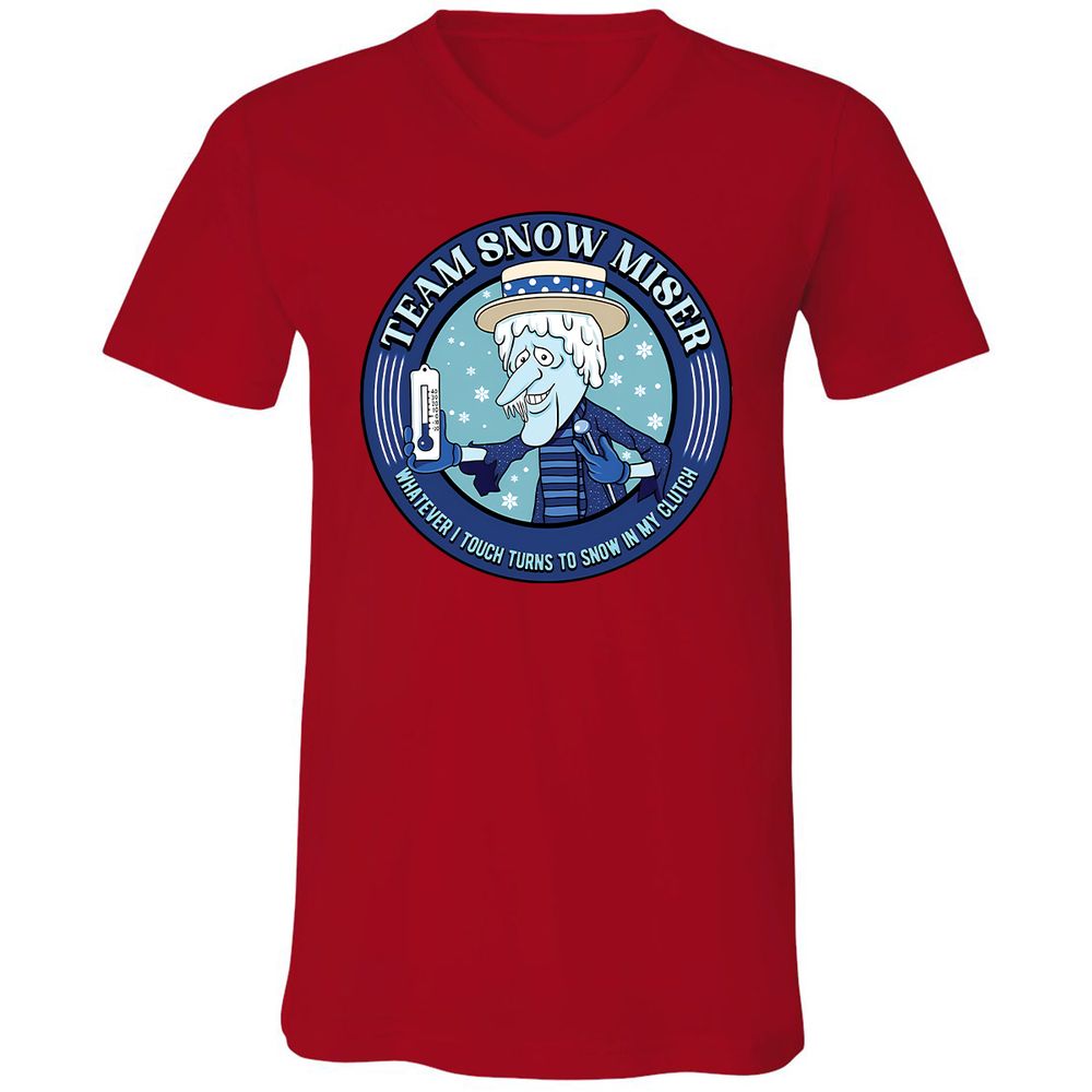 Unisex V-Neck T-Shirt - BW49SU5H - Red - 3