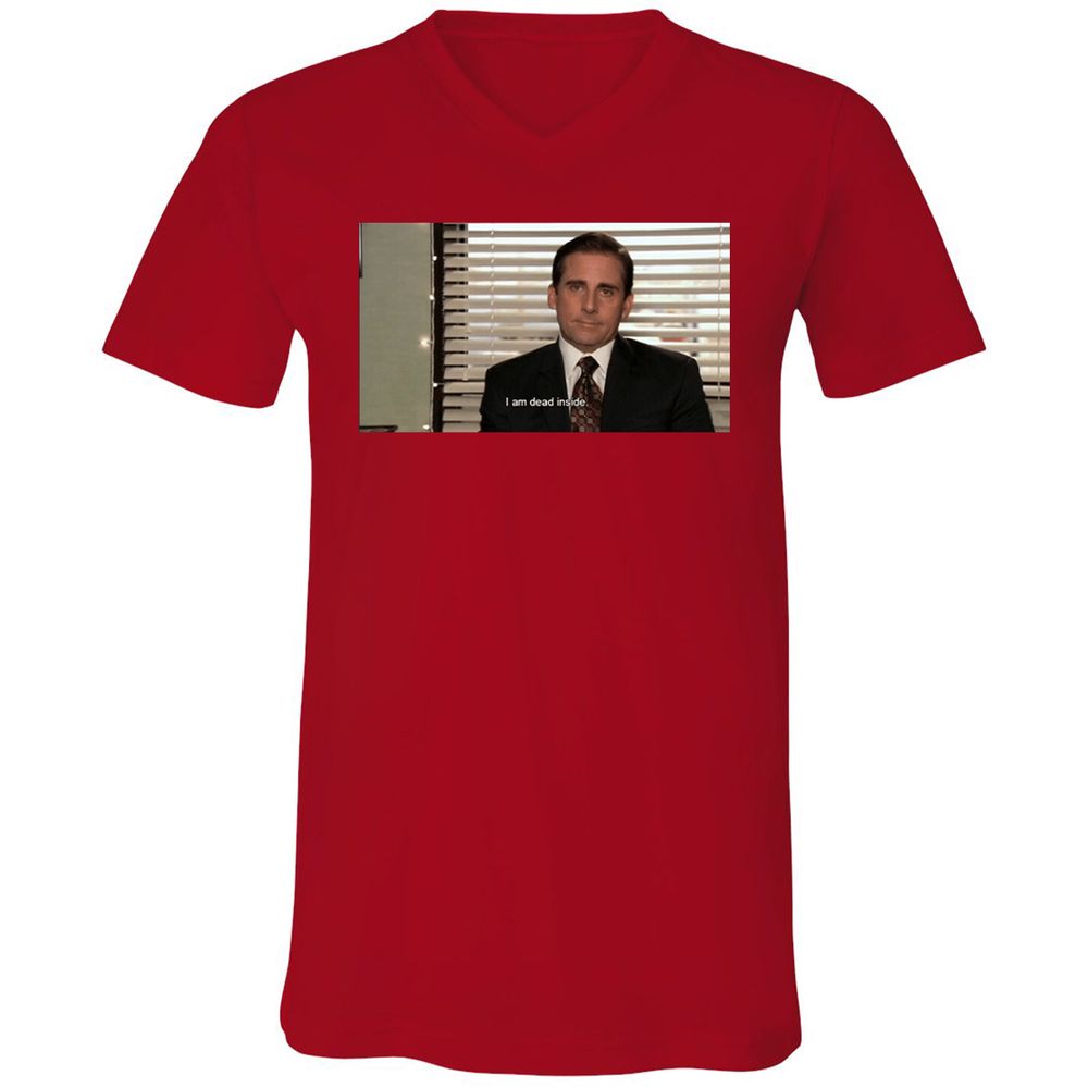 Unisex V-Neck T-Shirt - LGGE21SV - Red - 3