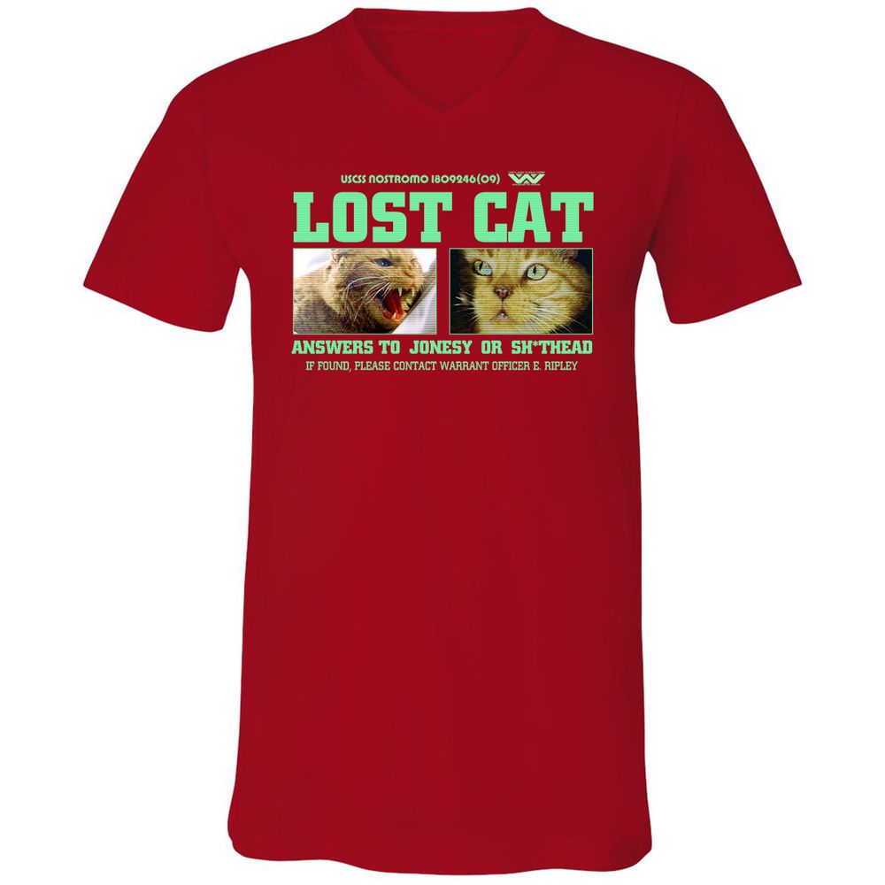 Unisex V-Neck T-Shirt - R84XMN4U - Red - 3