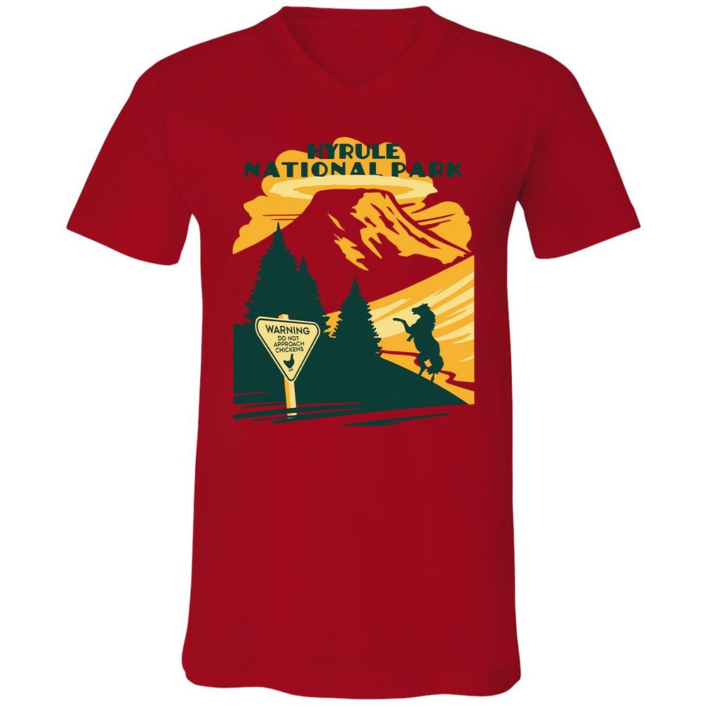 Unisex V-Neck T-Shirt - ALV62TZ1 - Red - 3