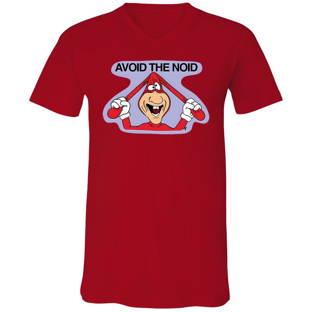 Unisex V-Neck T-Shirt - X6ZQWS5R - Red - 3