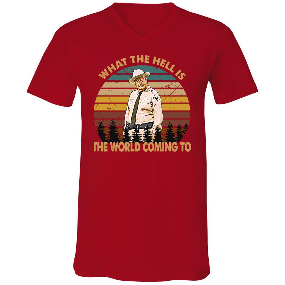 Unisex V-Neck T-Shirt - DZM1UDLM - Red - 3