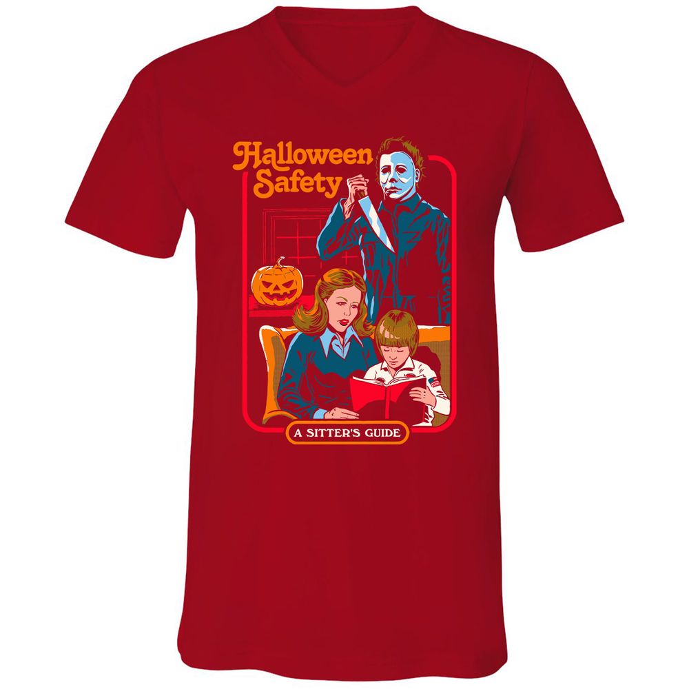 Unisex V-Neck T-Shirt - MFZVLC44 - Red - 3