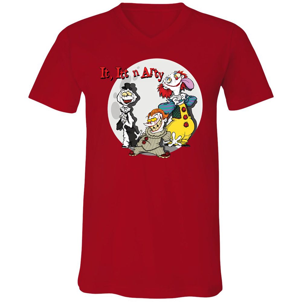 Unisex V-Neck T-Shirt - 2QXVT9FX - Red - 3