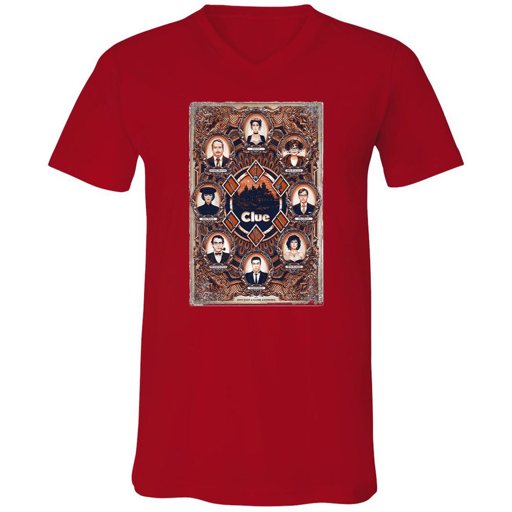 Unisex V-Neck T-Shirt - XBBCEW3E - Red - 3