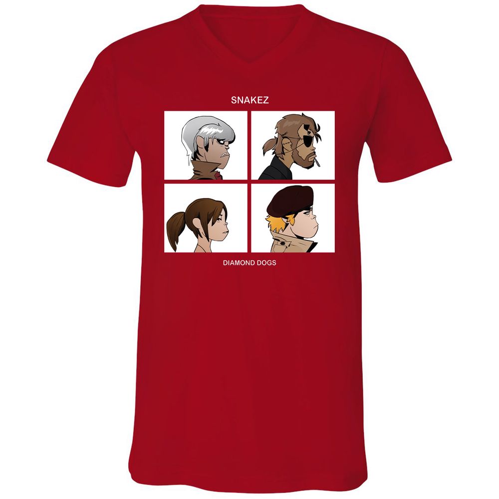 Unisex V-Neck T-Shirt - WNNAP6TC - Red - 3