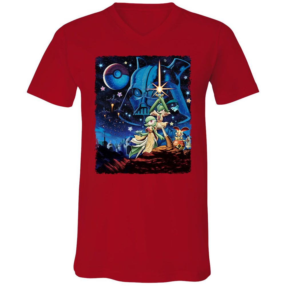 Unisex V-Neck T-Shirt - 72AAMFNZ - Red - 3