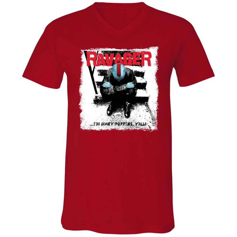 Unisex V-Neck T-Shirt - N2ZEES4V - Red - 3