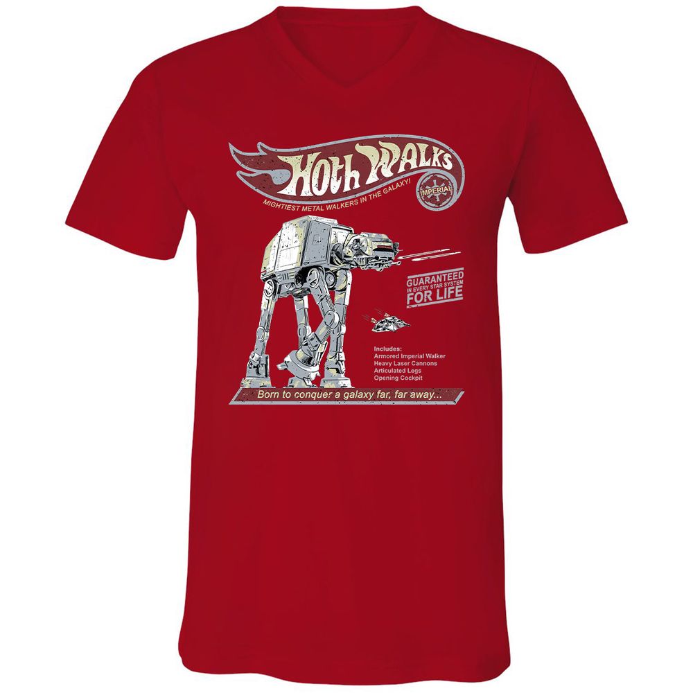 Unisex V-Neck T-Shirt - 6GH92EWL - Red - 3