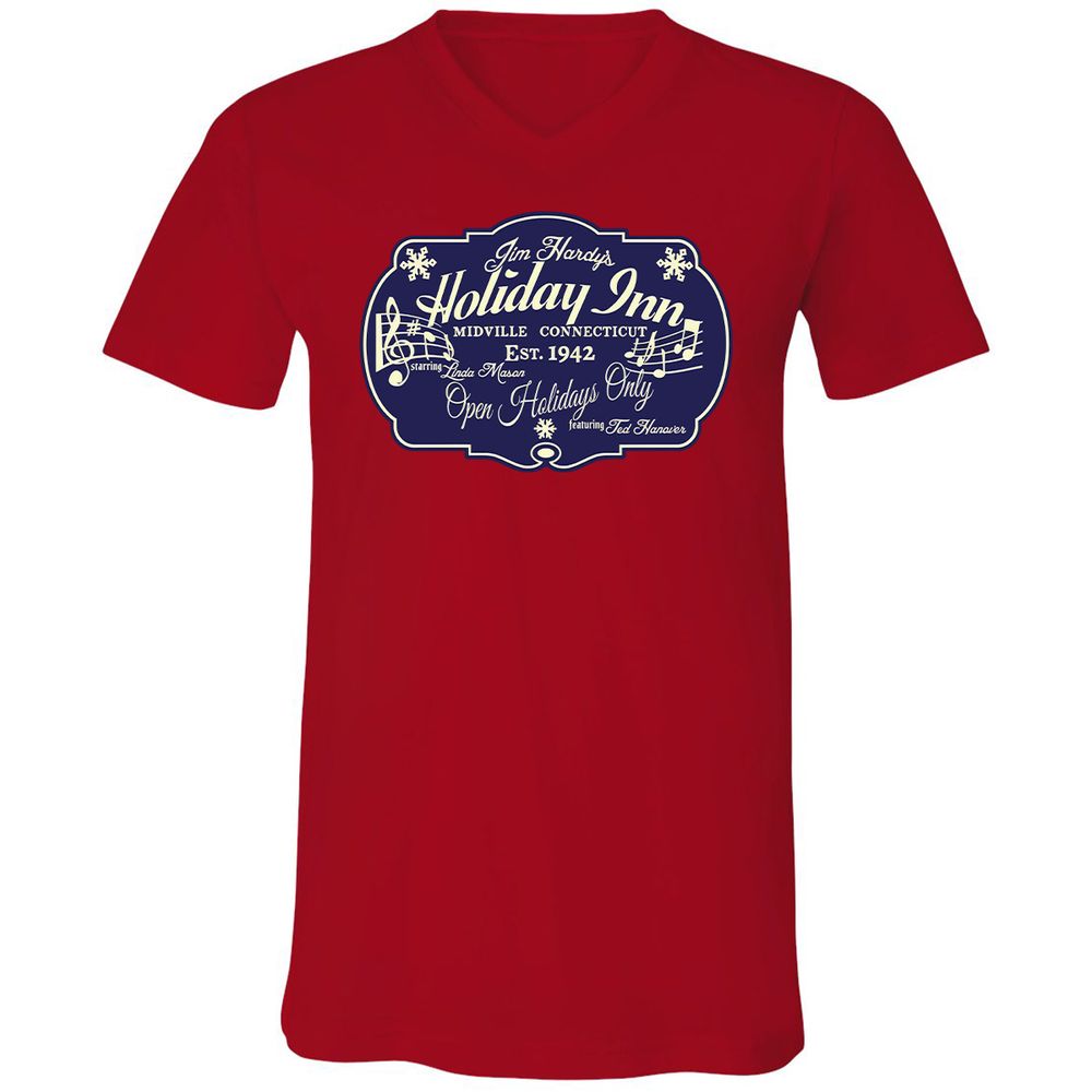 Unisex V-Neck T-Shirt - 84U6ETQT - Red - 3