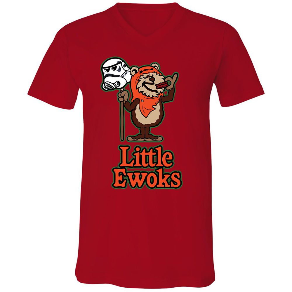 Unisex V-Neck T-Shirt - U4CDFAC2 - Red - 3