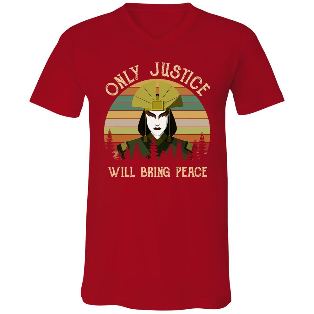 Unisex V-Neck T-Shirt - WK3SZT3T - Red - 3