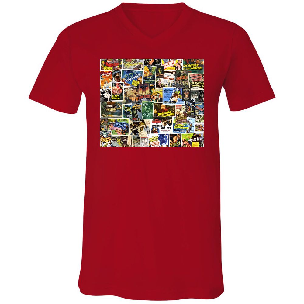 Unisex V-Neck T-Shirt - ZB6U65SP - Red - 3