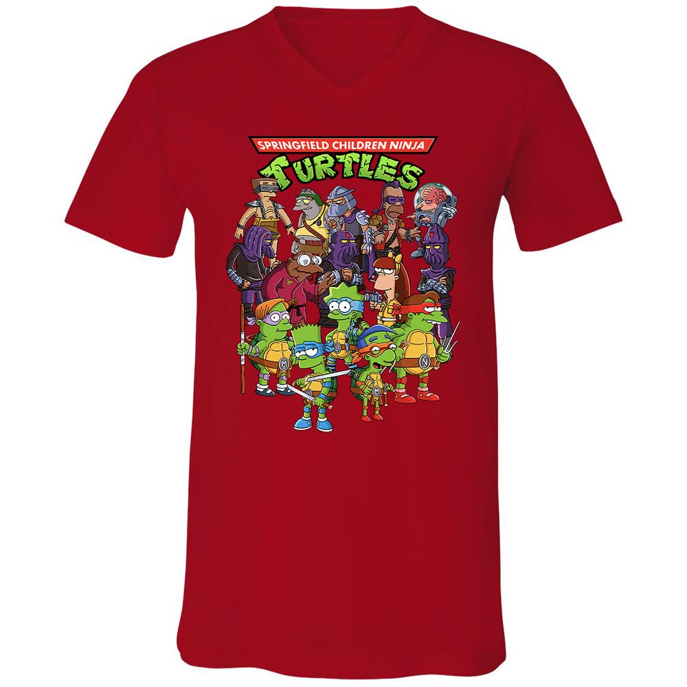 Unisex V-Neck T-Shirt - S466M8R5 - Red - 3