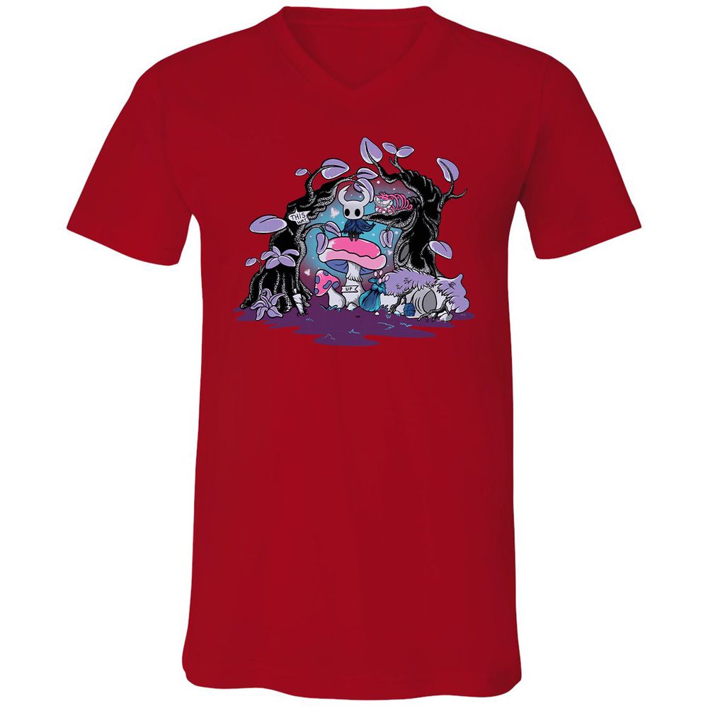 Unisex V-Neck T-Shirt - YFHR4NY1 - Red - 3