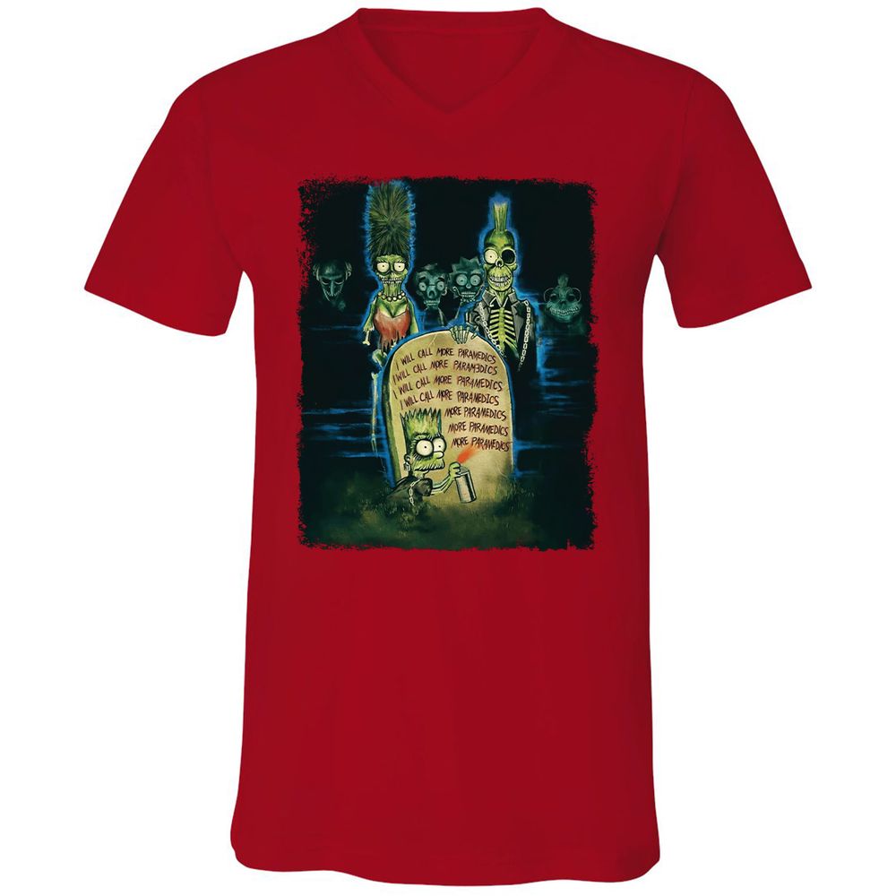 Unisex V-Neck T-Shirt - MHVZ2E15 - Red - 3