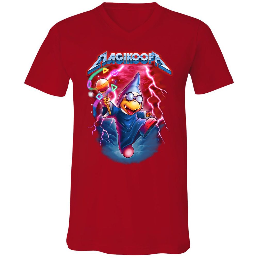 Unisex V-Neck T-Shirt - 86YKXULU - Red - 3