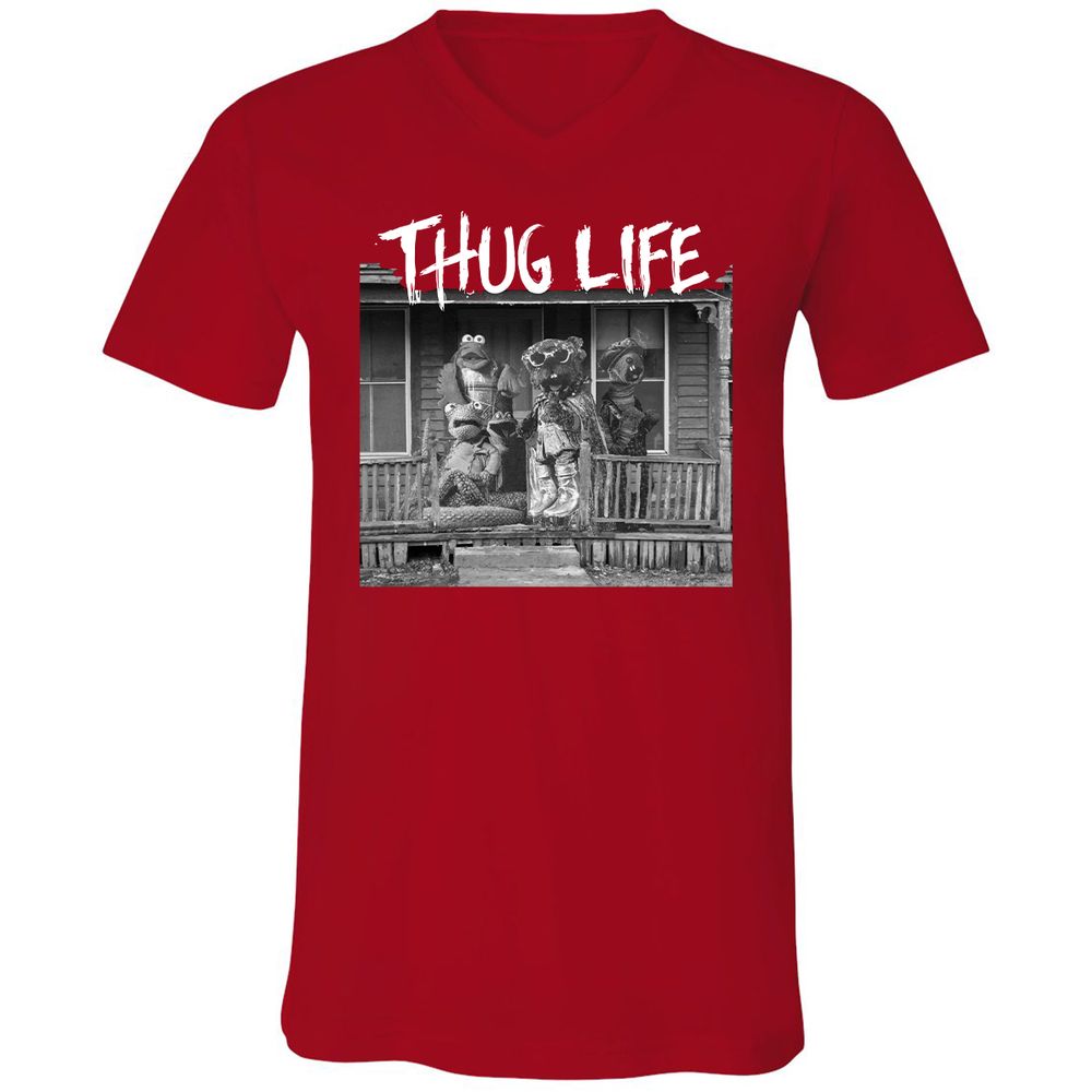 Unisex V-Neck T-Shirt - F7N6MEUM - Red - 3