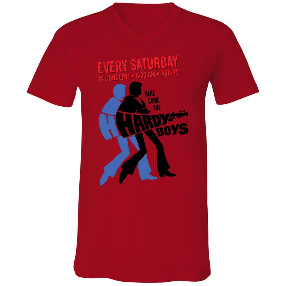 Unisex V-Neck T-Shirt - N1D6HXYE - Red - 3