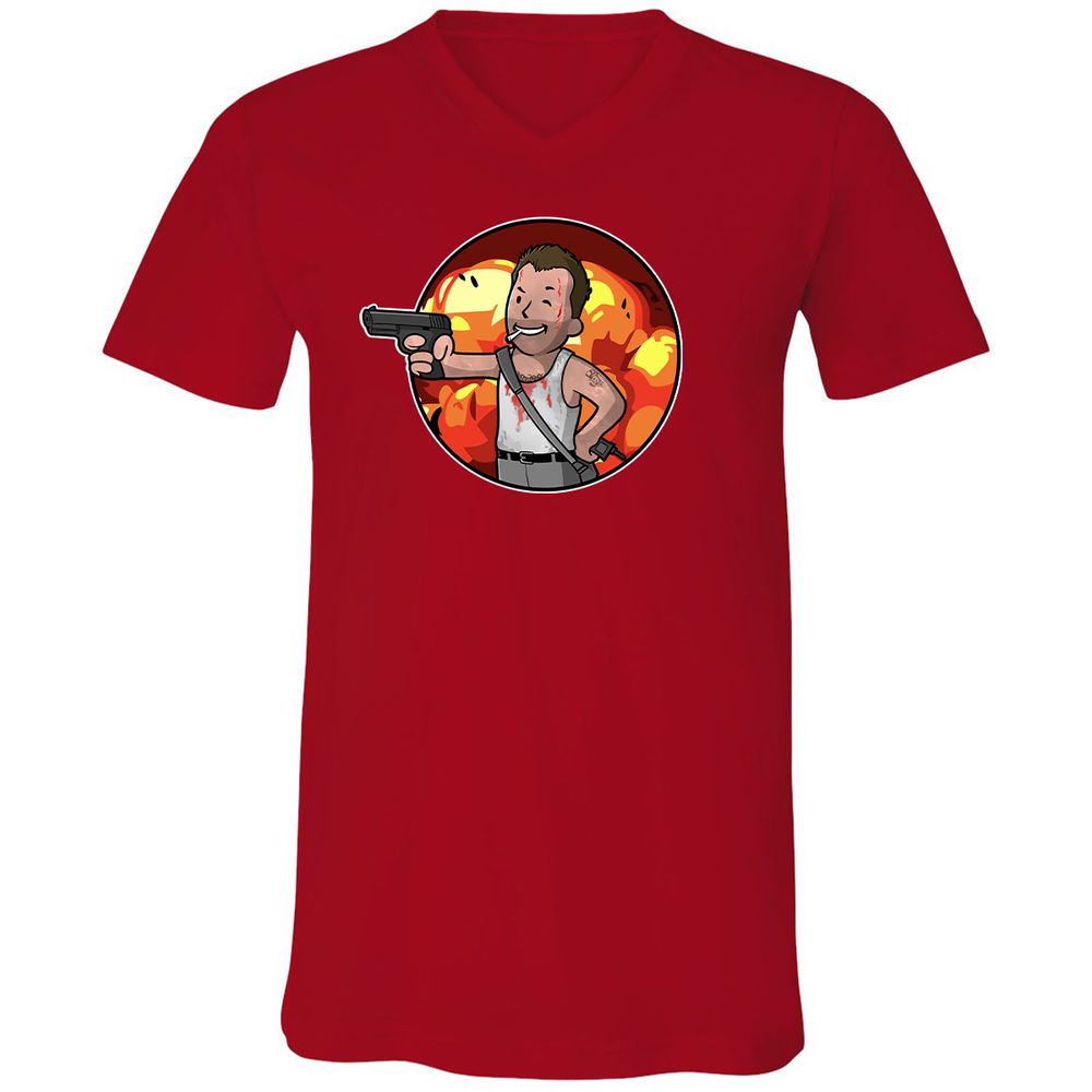 Unisex V-Neck T-Shirt - 2VNH7H7V - Red - 3