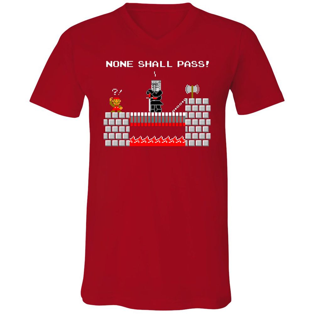 Unisex V-Neck T-Shirt - QQPRUQWP - Red - 3