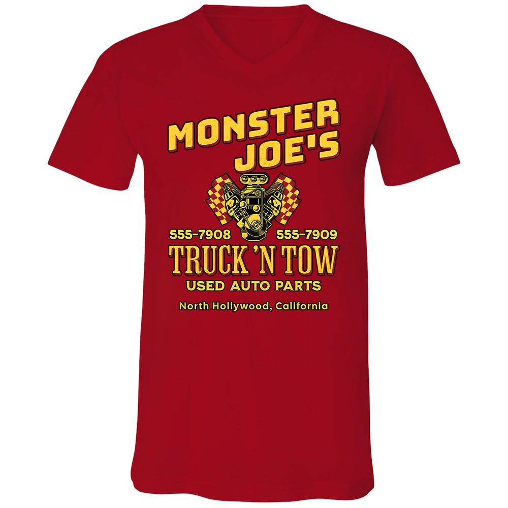 Unisex V-Neck T-Shirt - CDTQDTW2 - Red - 3
