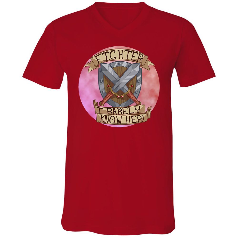 Unisex V-Neck T-Shirt - 51ZQAJCB - Red - 3