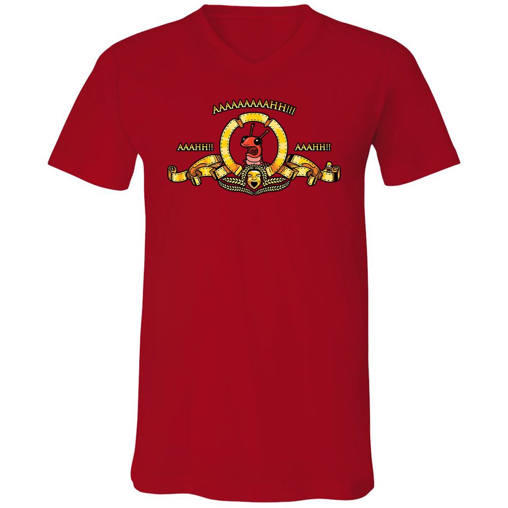 Unisex V-Neck T-Shirt - A257GX3S - Red - 3