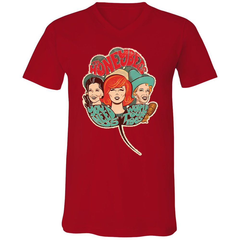 Unisex V-Neck T-Shirt - 6T1LRTMT - Red - 3