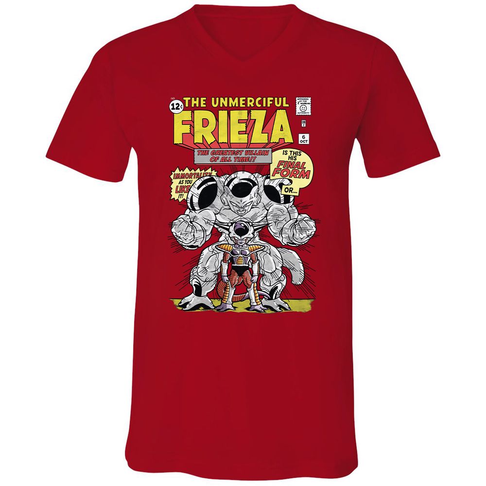 Unisex V-Neck T-Shirt - JEDVLBJT - Red - 3