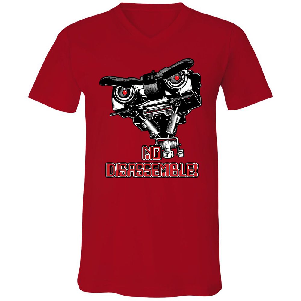Unisex V-Neck T-Shirt - W6327685 - Red - 3