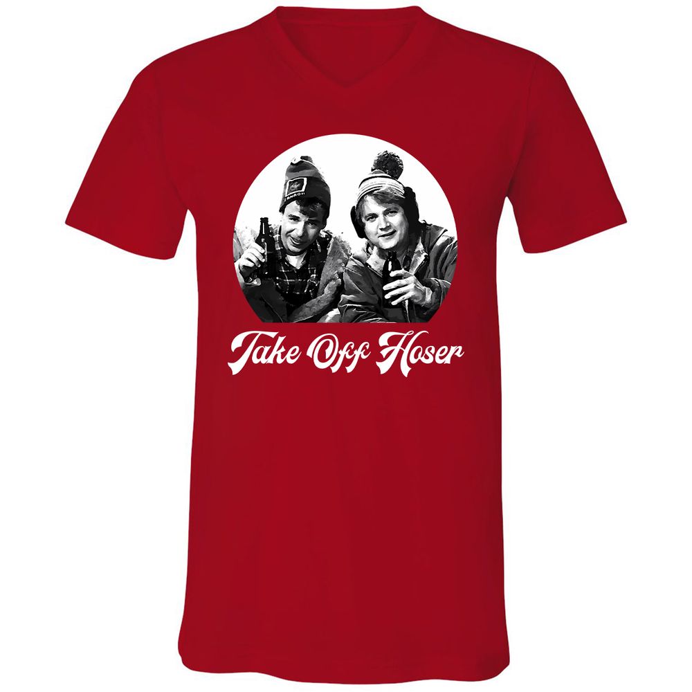 Unisex V-Neck T-Shirt - U1YLWRBW - Red - 3