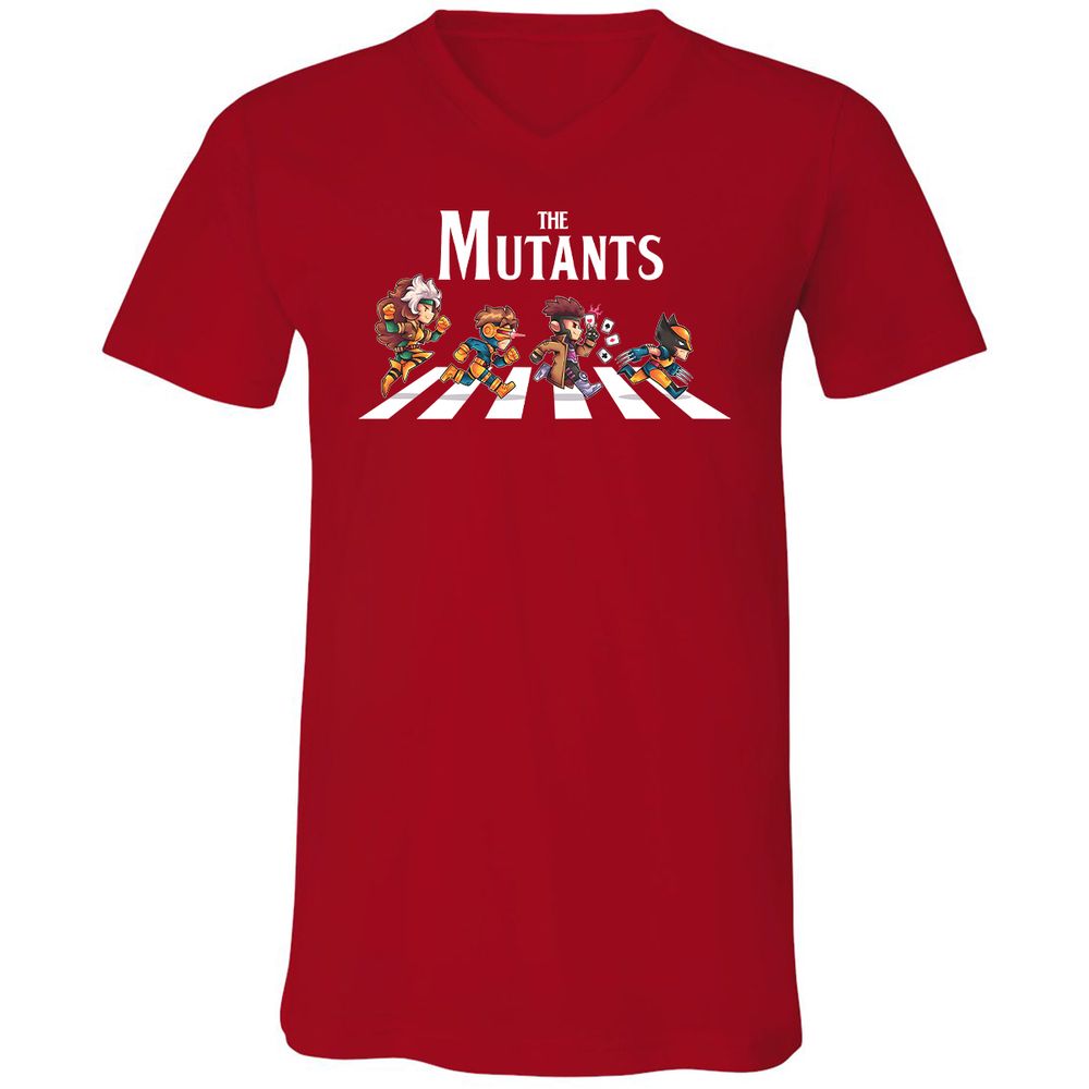 Unisex V-Neck T-Shirt - 3AGCB8Y6 - Red - 3